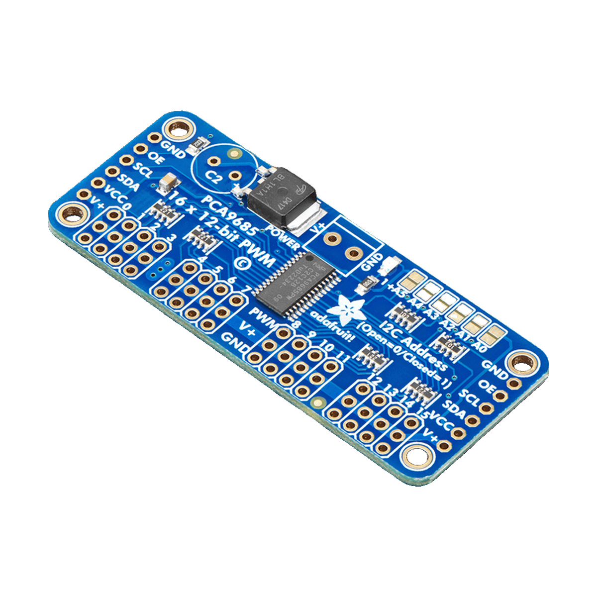 PCA9685 16-Channel 12-bit PWM Servo Motor Driver I2C Module