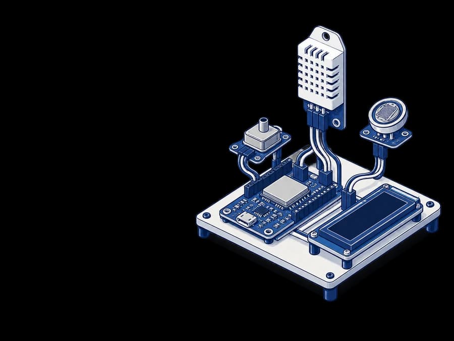 Illustration of a classroom sensor station build